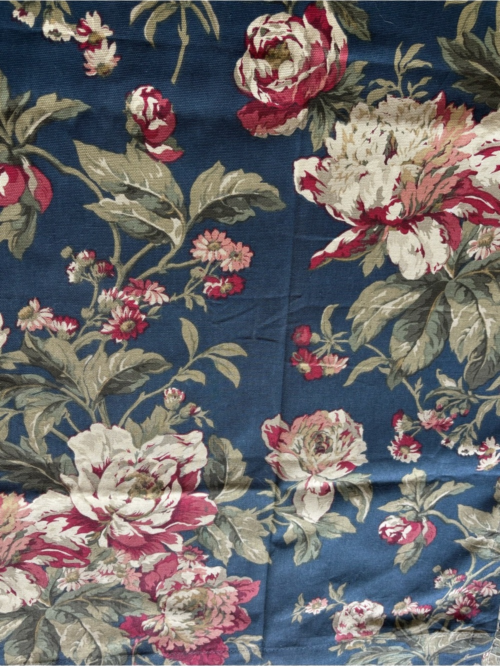 Waverly Blue Cabbage Rose Floral Curtain Panels English Country.
Price per pair. - Picture 3 of 6